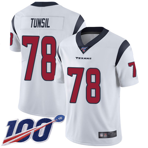 Houston Texans Limited White Men Laremy Tunsil Road Jersey NFL Football 78 100th Season Vapor Untouchable